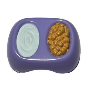 Hasbro Littlest Pet Shop LPS Lovin Playset Purple Food Water Dish Toy Bowl Part
